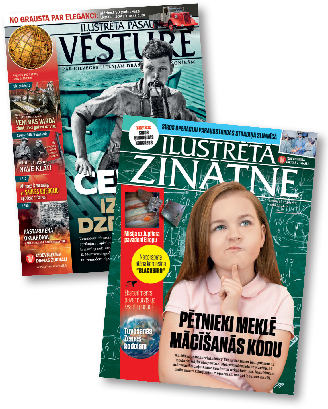 Žurnālu komplekts "Ilustrētā Junioriem + Zinātne + Vēsture"